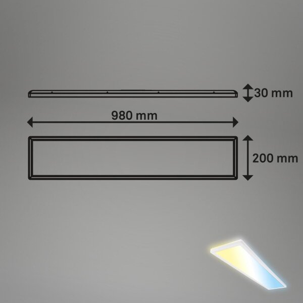 Briloner 7533-016 -LED димируем повърхностно монтиран панел TAVA LED/36W/230V 2700-6500K 98x20 cm + дистанционно управление