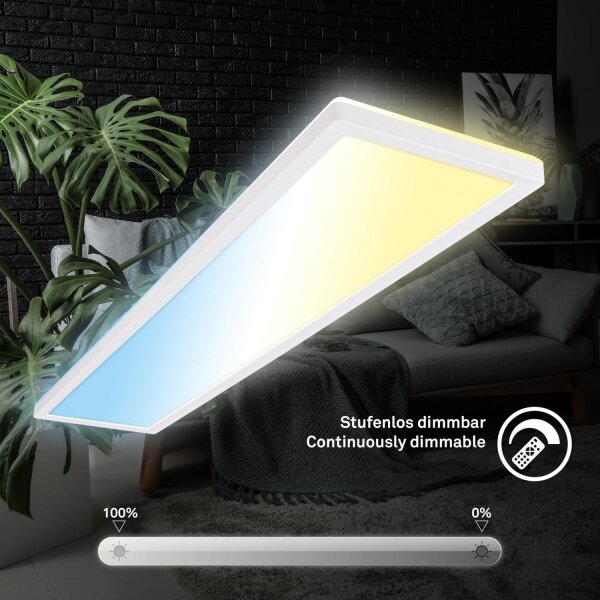 Briloner 7533-016 -LED димируем повърхностно монтиран панел TAVA LED/36W/230V 2700-6500K 98x20 cm + дистанционно управление
