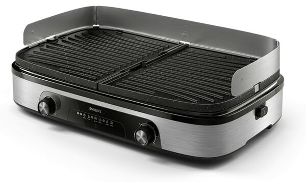 Скара Philips HD6222/90, 2 зони за готвене, терморегулатор, каменно покритие, 2000W