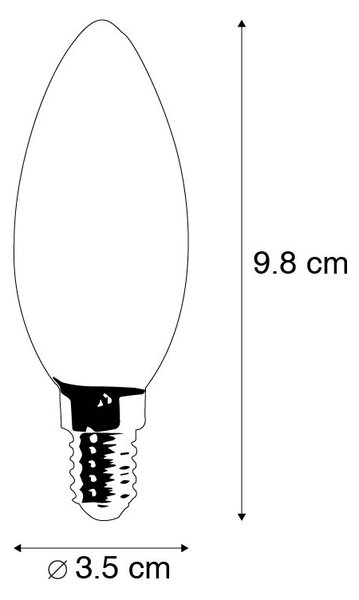 Комплект от 5 E14 димируеми LED свещи B35 5W 380lm 2700K