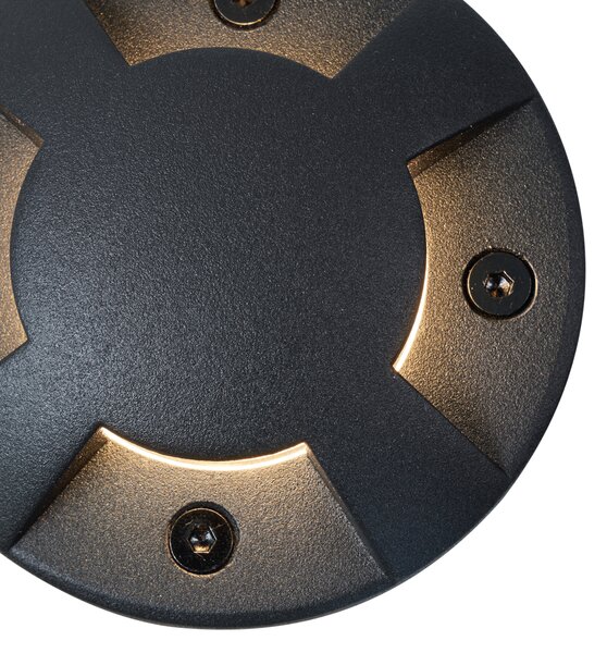 Модерен градински прожектор черен GU10 50mm 4-светлинен ефект IP65 - Cellar