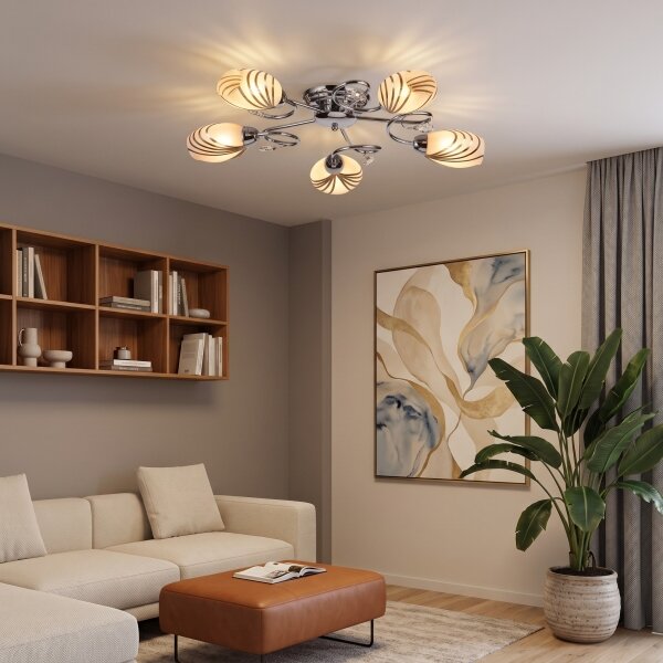 BRILAGI - Полилей за повърхностен монтаж MEGAPOLIS 5xE14/60W/230V лъскав хром