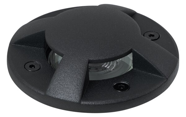 Модерен градински прожектор черен GU10 50mm 4-светлинен ефект IP65 - Cellar