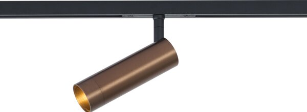 Модерен тъмнобронзов прожектор за 1-фазна релсова система GU10 35mm - Slimline Uzzy