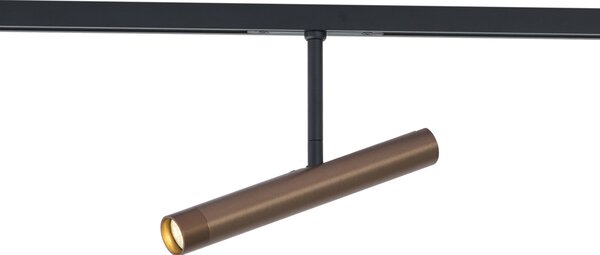 Модерен тъмнобронзов прожектор за 1-фазна релсова система - Slimline Avery
