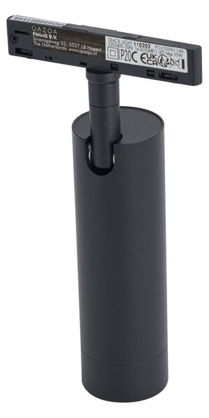 Модерен прожектор черен за 1-фазна релсова система GU10 35mm - Slimline Uzzy