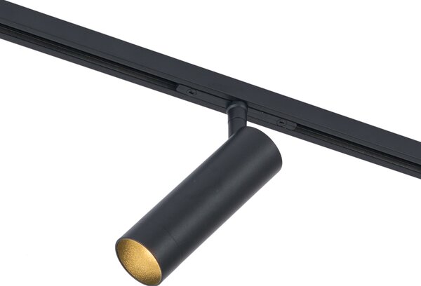 Модерен прожектор черен за 1-фазна релсова система GU10 35mm - Slimline Uzzy