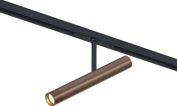Модерен тъмнобронзов прожектор за 1-фазна релсова система - Slimline Avery