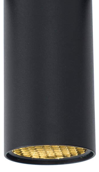 Модерен прожектор черен за релсова система 1-фазен GU10 35mm - Slimline Nubee Honey