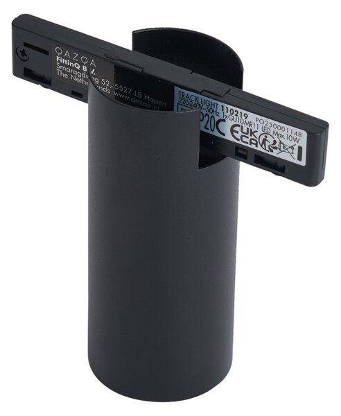 Модерен прожектор черен за релсова система 1-фазен GU10 35mm - Slimline Nubee Honey