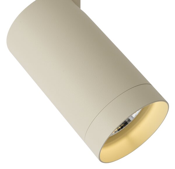 Модерен бежов прожектор за 1-фазна релсова система GU10 70mm - Iconic Jeana Luxe