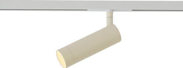 Модерен спот бежов с бяло за релсова система 1-фазен GU10 35mm - Slimline Uzzy