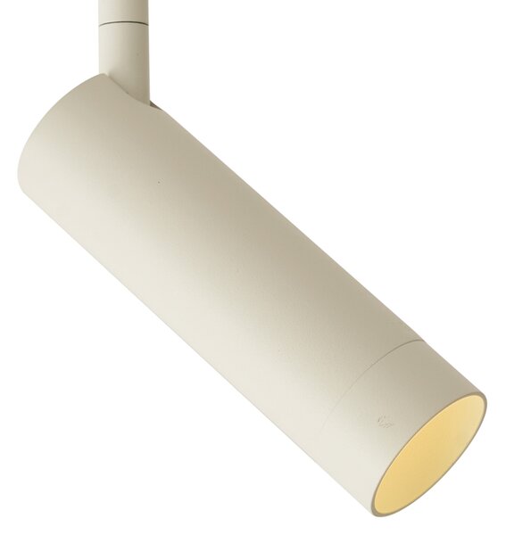 Модерен спот бежов с бяло за релсова система 1-фазен GU10 35mm - Slimline Uzzy