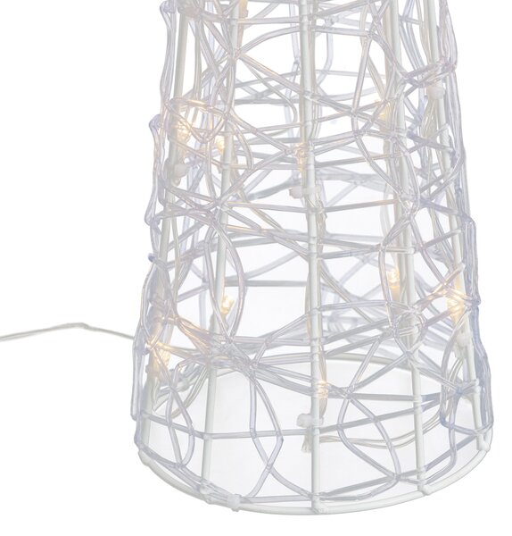 Коледна елха прозрачна 60 см вкл. LED IP44 - Coni