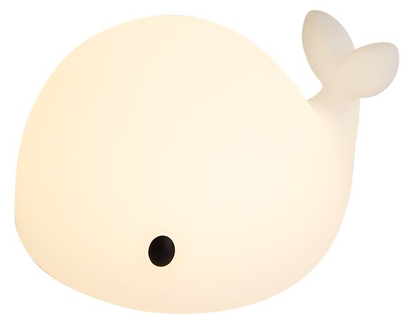 Настолна лампа бяла 30 см вкл. LED димируема IP54 акумулаторна - Baby Whale
