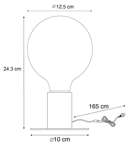 Коледна настолна лампа златиста с LED - Facil
