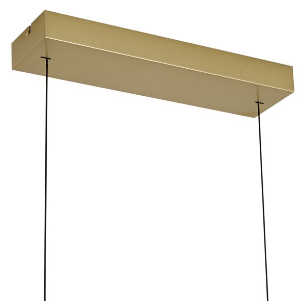 Модерен висящa лампa месинг с прозрачно стъкло с LED Easylift - Catch