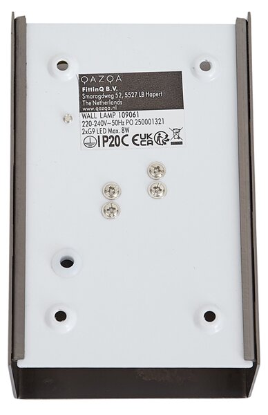 Модерна стенна лампа Gunmetal 2-Lights - Otan S