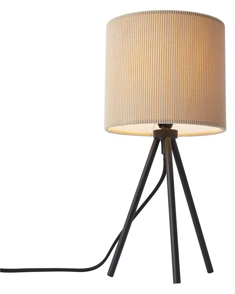 Модерна настолна лампа триножник Taupe с кадифен абажур - Luz