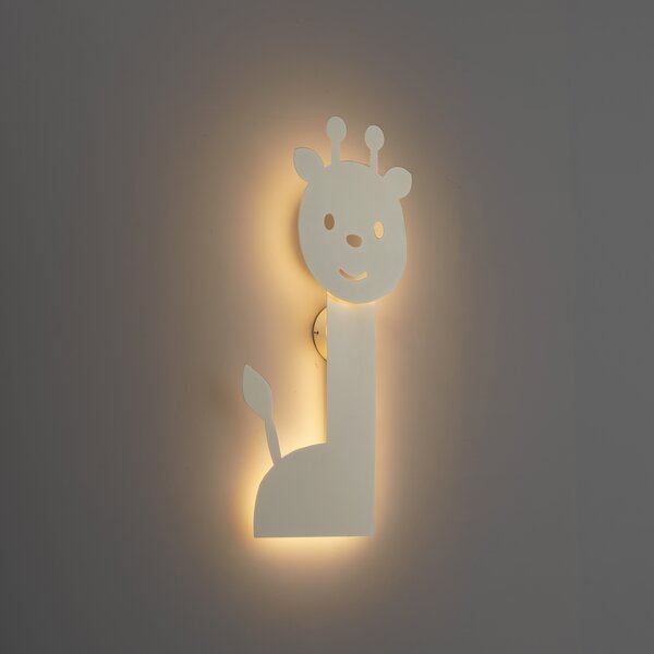 Детска стенна лампа бежова с LED 3-степенно димиране - Gigi the Giraffe