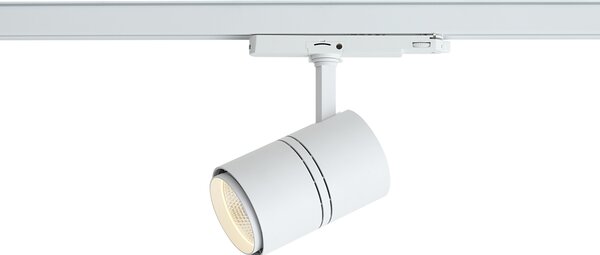 Модерен релсов прожектор бял за 3-фазна релса вкл. LED - 3-Phase Ruler