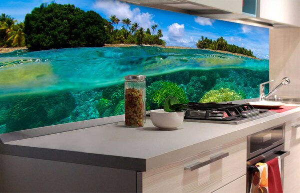 Фототапет за кухня - коралов риф 180 x 60 см