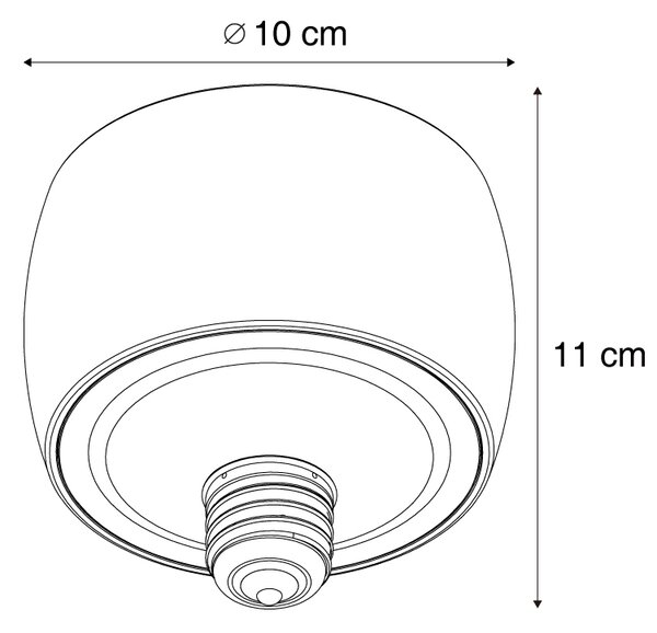 E27 LED декоративна крушка черна 6W 370 lm 3000K
