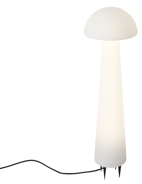 Стояща външна лампа бяла 80 см вкл. LED IP44 - Fungi