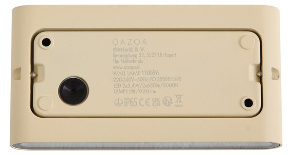 Модерна външна стенна лампа бежова 17,5 см вкл. LED IP65 - Batt
