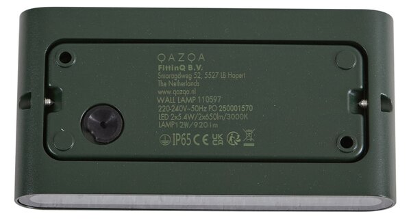 Модерна външна стенна лампа тъмнозелена 17,5 см вкл. LED IP65 - Batt