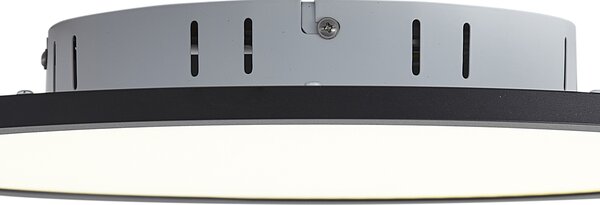 Интелигентен LED панел черен 40 см вкл. LED димиране до топло с дистанционно управление - Knob