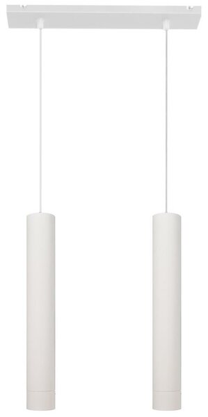 LED Висящ полилей TUBA 2xGU10/4,8W/230V бял