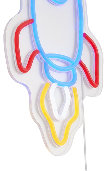 Неонова стенна лампа многоцветна с LED - Rocket