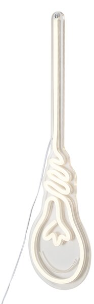 Неонова стенна лампа топло бяла с LED - Light Bulb
