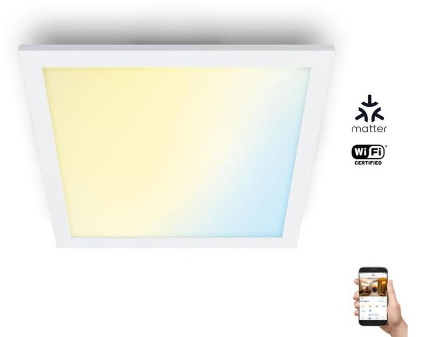 WiZ - LED Димируем плафон SUPERSLIM LED/12W/230V бял Wi-Fi