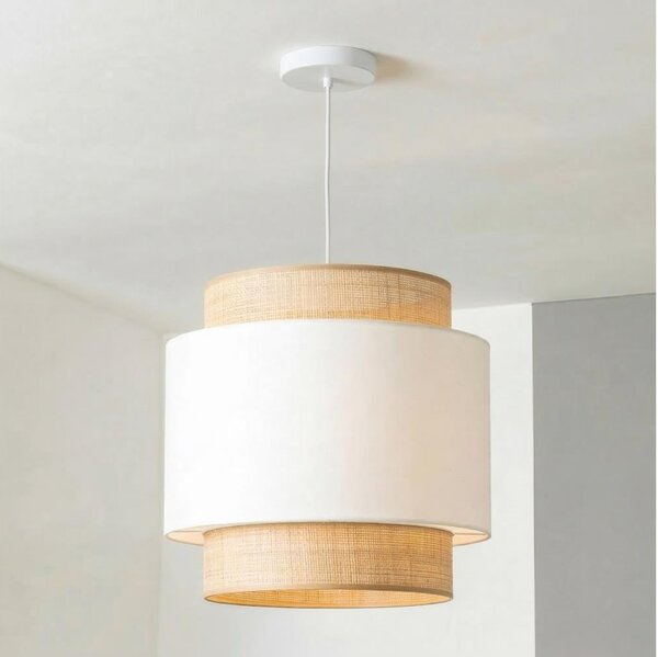 Brilagi - LED полилей на кабел CERIA 1xE27/40W/230V Ø 30 см бежов/бял