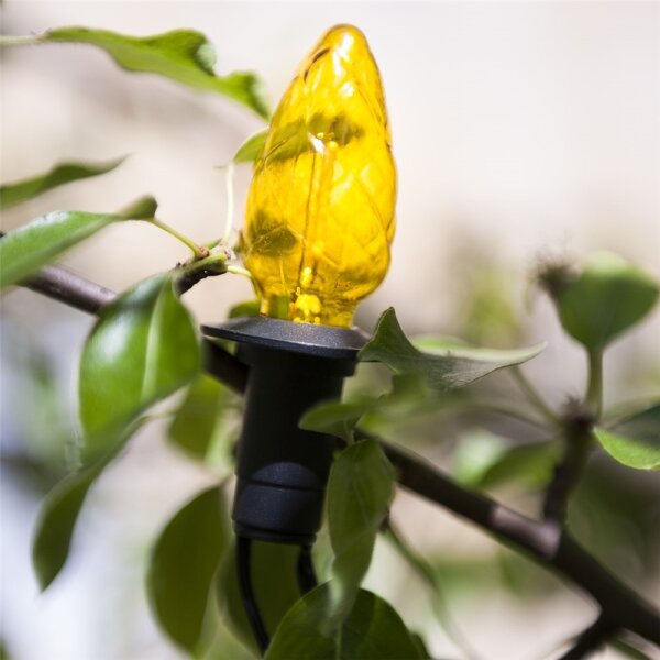 Разширителна външна LED гирлянда CONE FILAMENT 20xE10 14m цветна/топло бяла IP44