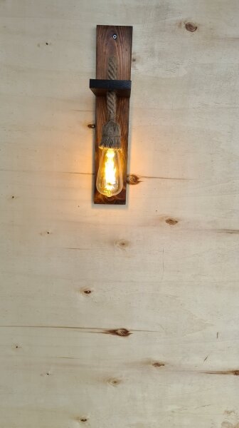 Стенно осветително тяло AHSAP 1xE27/40W/230V бор/орех