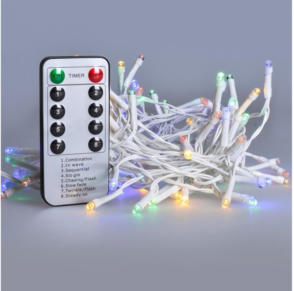 Brilagi - LED Коледни екстериорни лампички 120xLED/8 функции 9,5м IP44 многоцветни + д.у