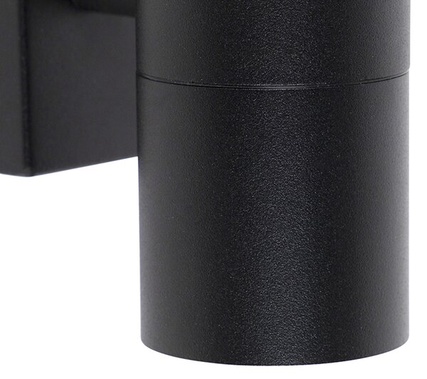 Интелигентна външна стенна лампа черна вкл. WiFi GU10 IP44 - Solo