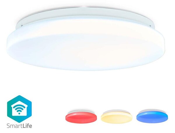 Nedis WIFILAW11WT - LED RGBW Димируем плафон LED/18W/230V 3000-6500K Wi-Fi