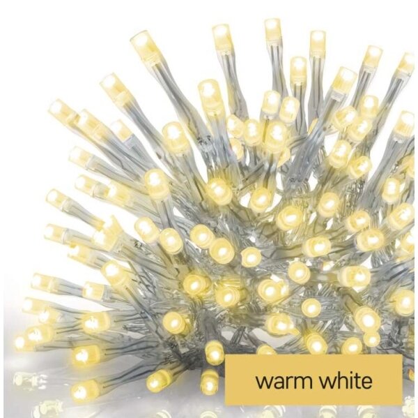 LED външна гирлянда 300 LED/8 режима, 10 m, IP44, топла бяла + дистанционно управление