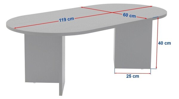 Черна матова масичка за кафе 60x119 cm Sable – Kalune Design
