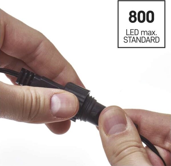LED гирлянд за външна употреба, 100 LED / 15 м, IP44, студено бяло