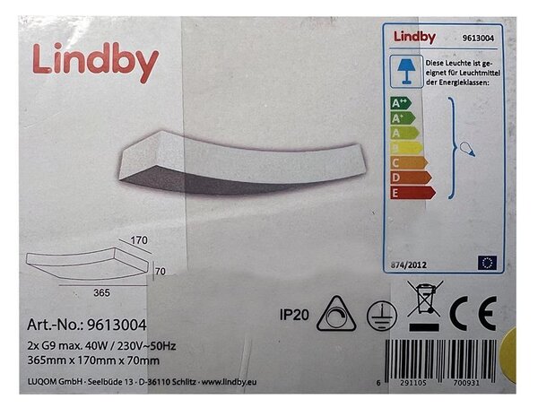 Lindby - Аплик LEANDER 2xG9/20W/230V