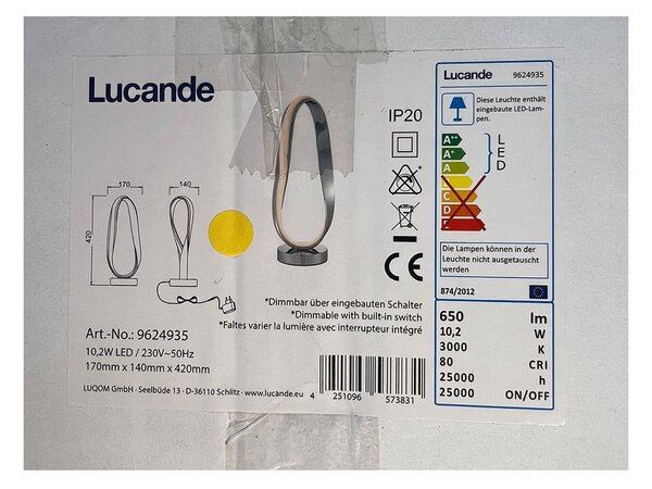 Lucande - LED Димируема настолна лампа XALIA LED/10,2W/230V