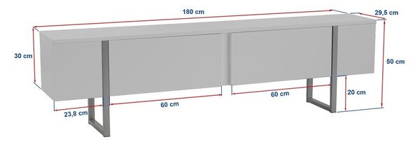 Маса за телевизор с боров декор в естествен цвят 180x50x29,5 cm Serenity – Kalune Design