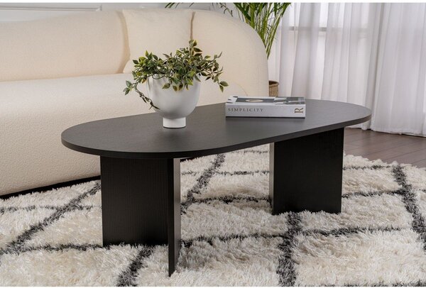 Черна матова масичка за кафе 60x119 cm Sable – Kalune Design