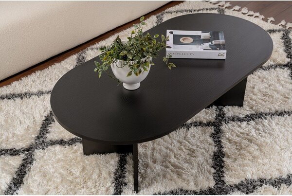 Черна матова масичка за кафе 60x119 cm Sable – Kalune Design
