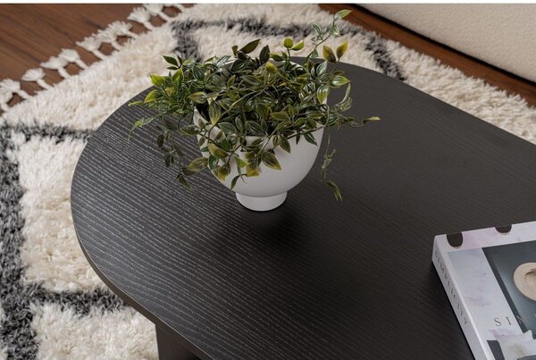 Черна матова масичка за кафе 60x119 cm Sable – Kalune Design